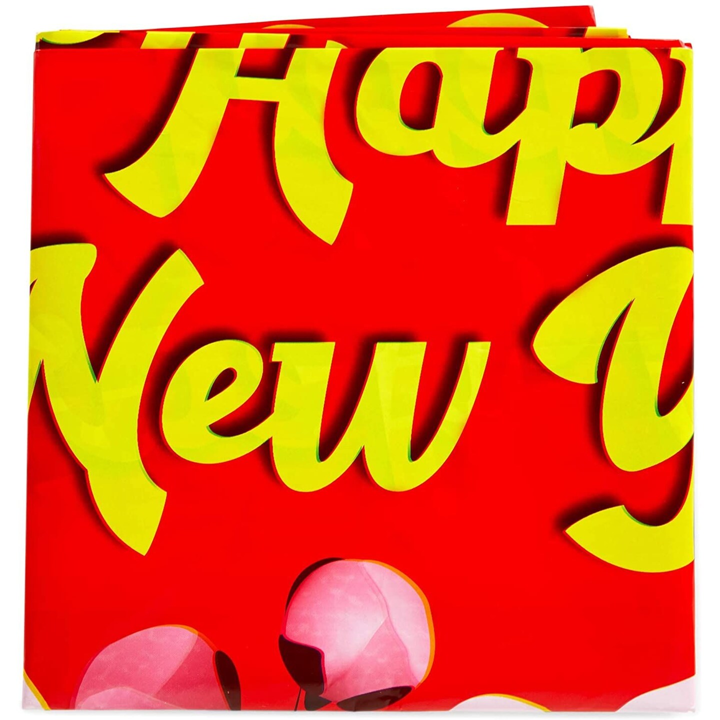 Chinese New Year Plastic Tablecloth with Cherry Blossoms (54x108 in, 3 Pack)