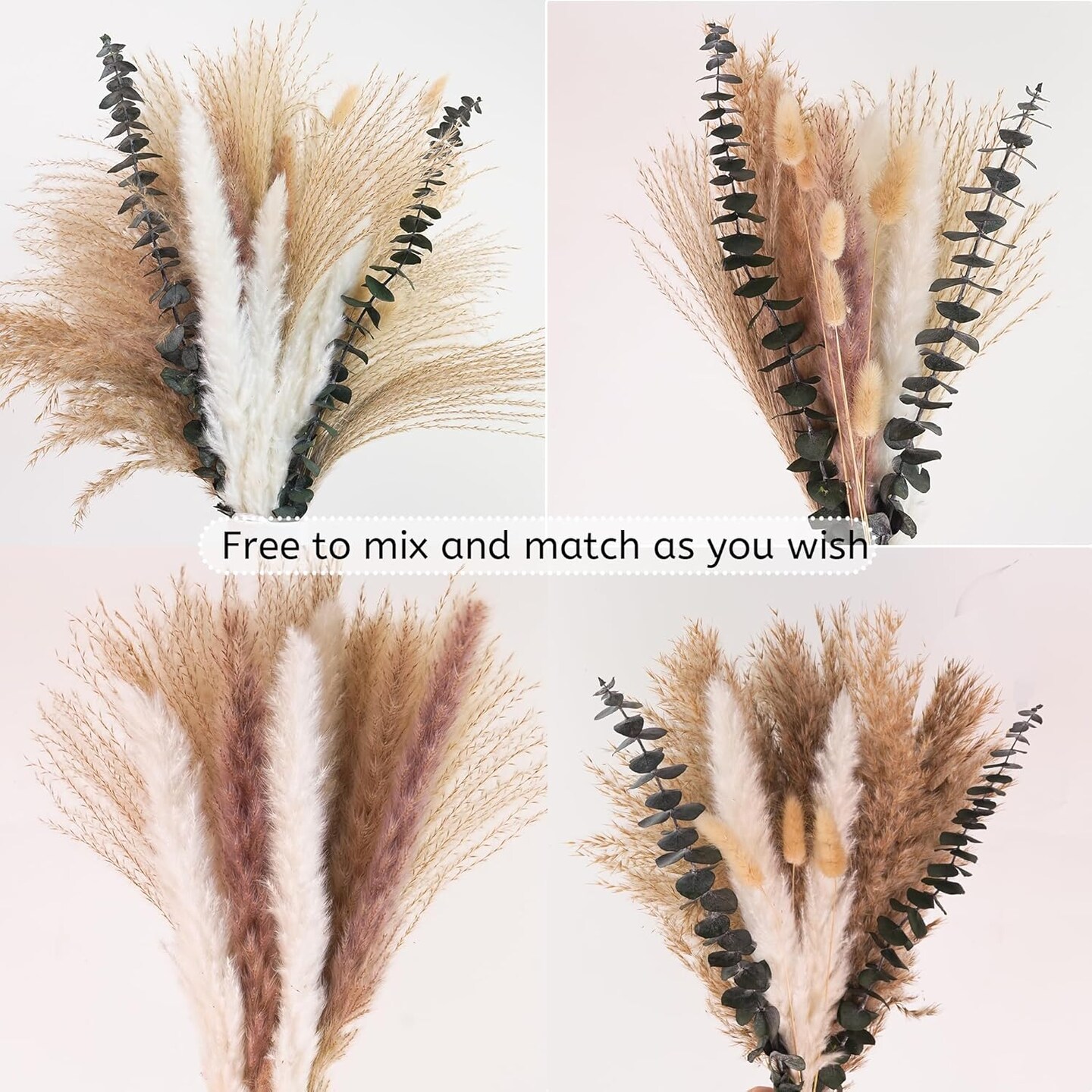 Kocat Breathtaking Boho Centerpieces for Tables &#x26; Floors - Luxurious Dried Floral Arrangement, Exquisite Fall Grass Decor, &#x26; Stylish Olive Green Wall D&#xE9;cor