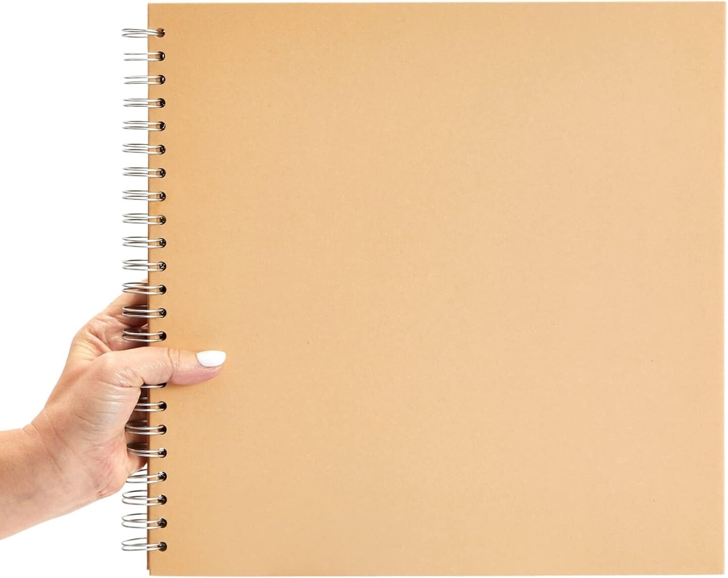 12x12 Scrapbook Album Hardcover (Blank), Kraft Paper Material Spiral Bound Sketchbook for Drawing, Writing, Arts and Crafts Projects, Home, Office, School