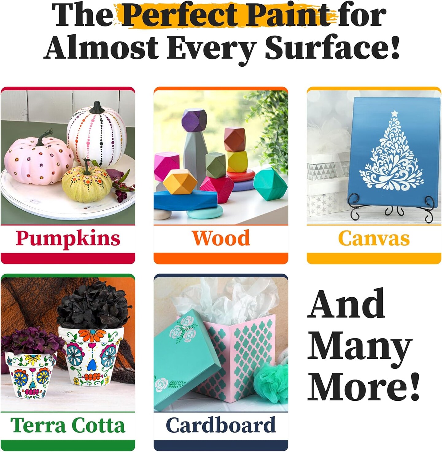 Acrylics Paint, Set of 18 Popular Colors, 2 fl oz Bottle (Pack of 18)