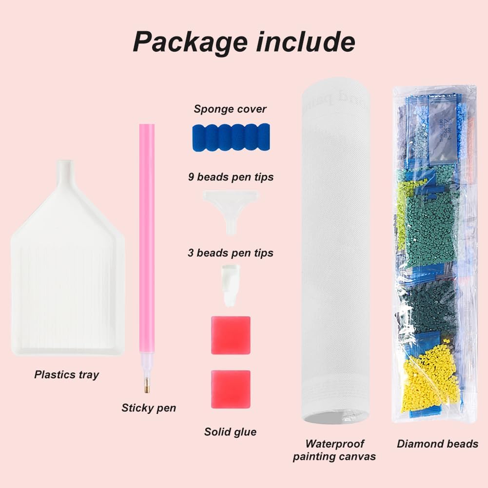 Diamond Painting Kits for Adults, Cardinal Round Full Drill Diamond Art Kits, 5D DIY Paint with Diamonds Crafts