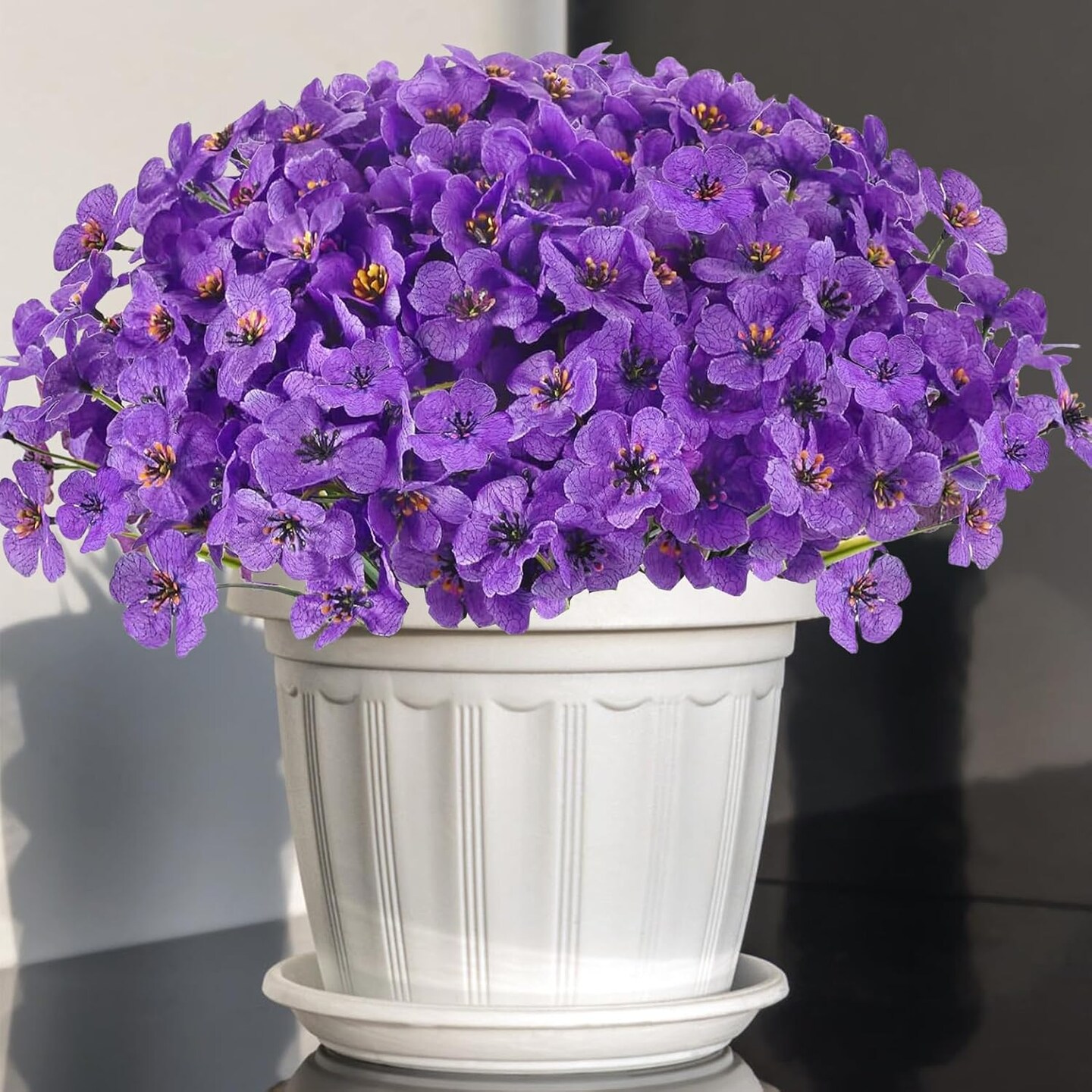 16pcs Outdoor Summer Bushes Artificial Flowers UV Resistant Fake Flowers Bulk Artificial Flowers