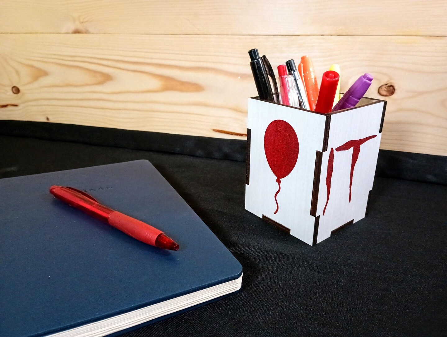 IT Pennywise Pen Holder, Red Balloon, IT Movie Décor, Pennywise
