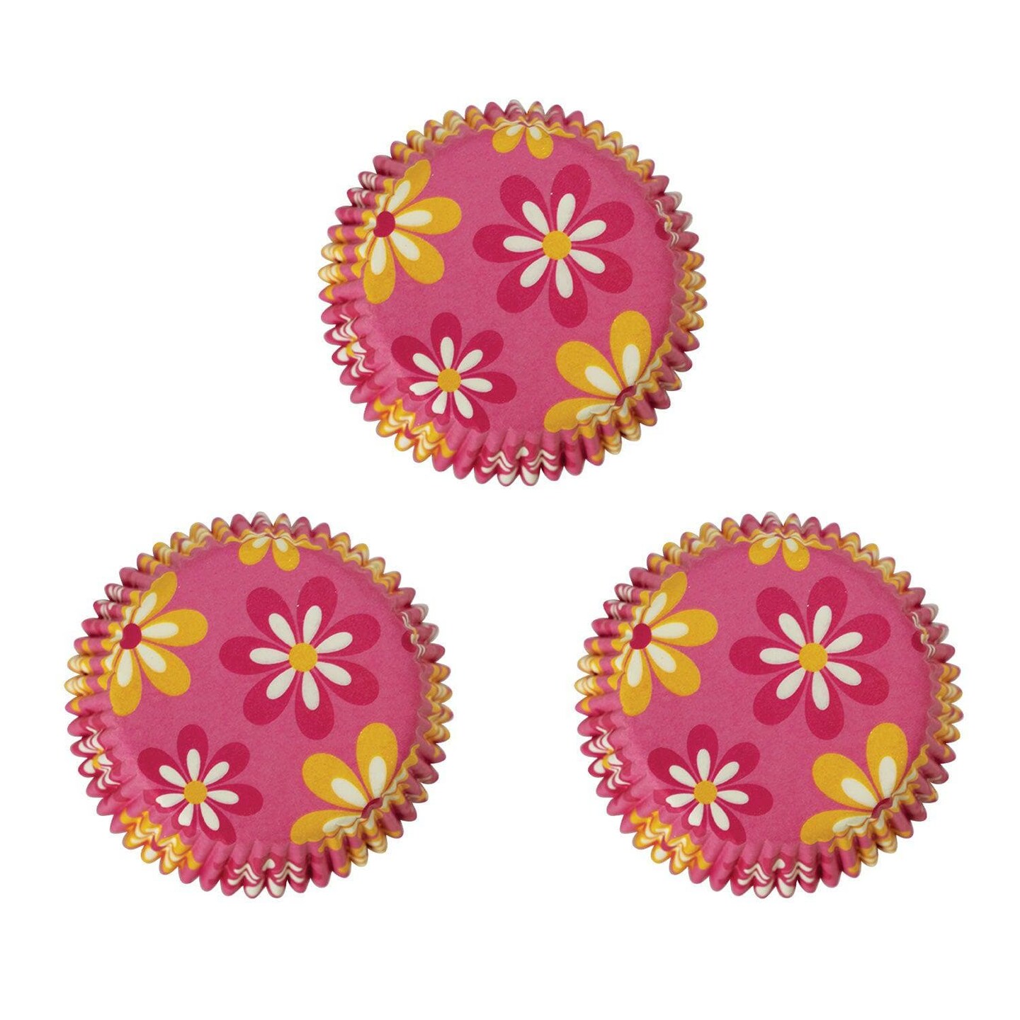 Pink Floral Standard Size Cupcake Wrappers &#x26; Liners | 25 PC Set