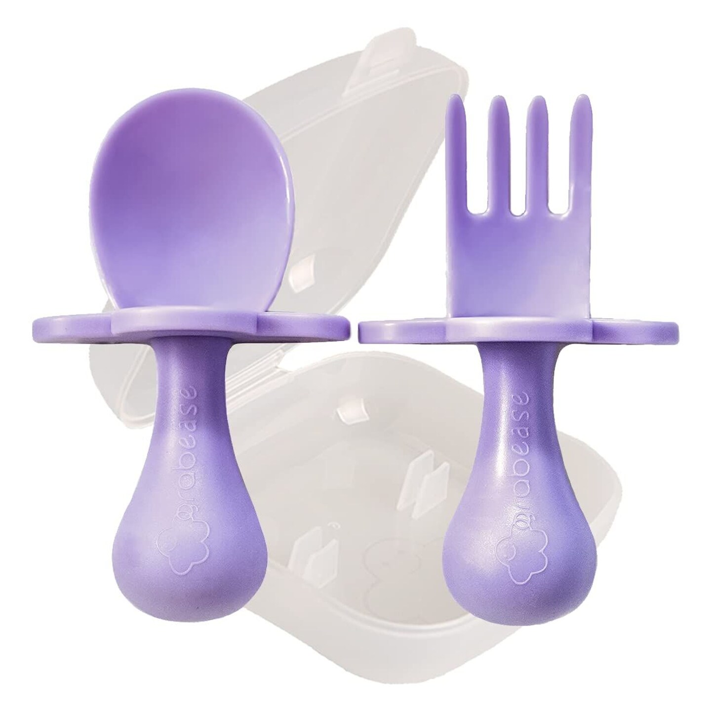 Grabease Toddler Forks Baby Feeding Set Baby Utensils Baby Fork, BPA-Free &#x26; Phthalate-Free for Baby &#x26; Toddler, 1 Set, Lavender