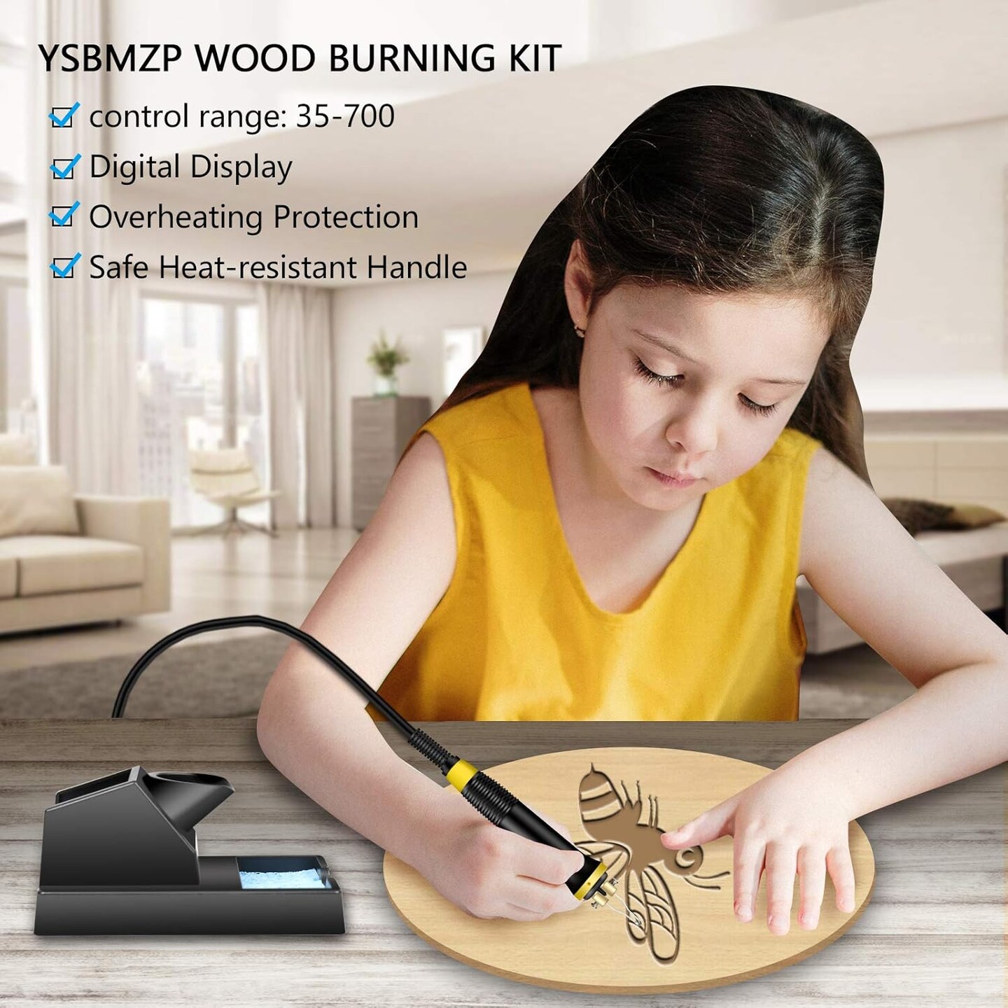 Wood Burning Kit,Wood Burning Tool,Wood Burner Tool,Wood Burning Tips,Pyrography Kit, Wood Burning kit for Beginners,Wood Burning kit for Kids,Reminder for Australian Users, USE Voltage 110~127V