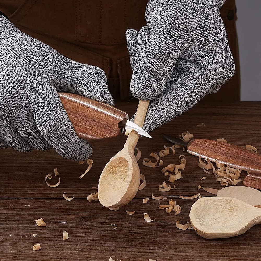 Wood Carving Set Whittling Knives 12PCS Kids Christmas Gift Walnut Hand Carving Tools Set Kit for Adults Woodworking DIY