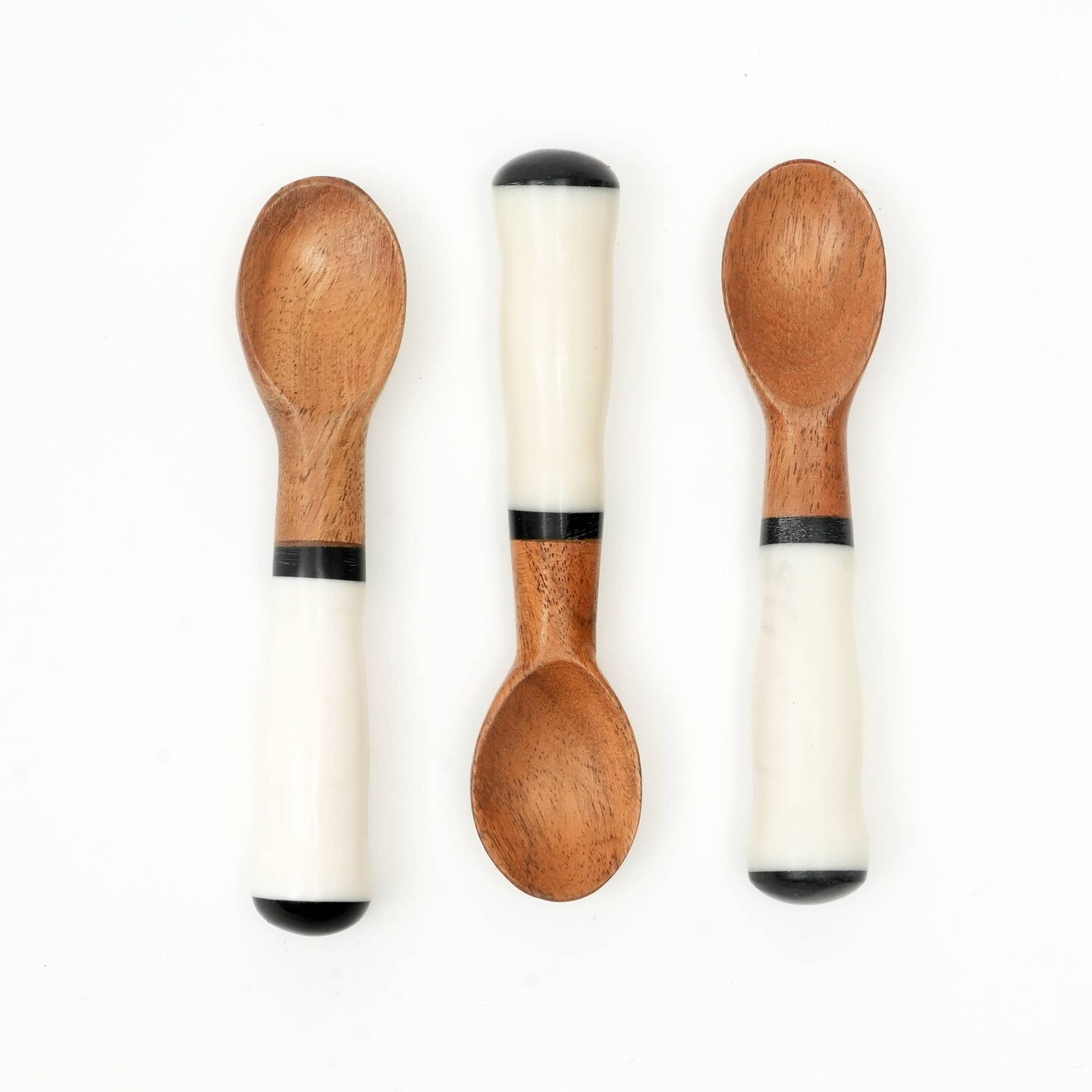 Wood &#x26; Resin Coffee Spoons - Set of 4