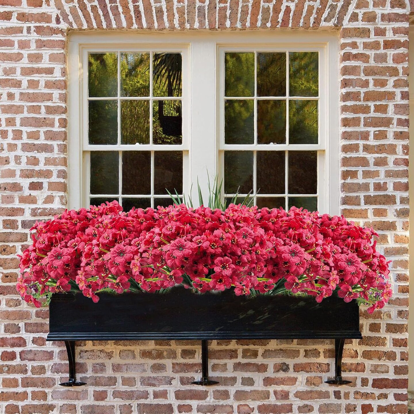 72 Bundles Summer Bushes Artificial Fake Flowers Outdoor