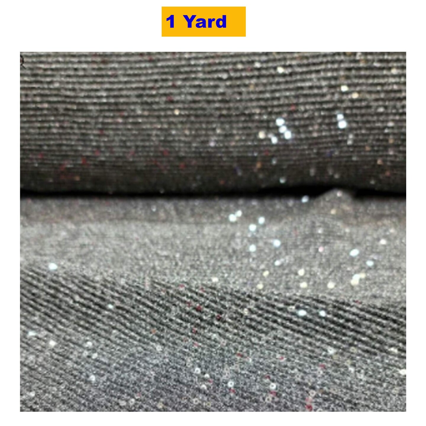 Gray Stretch Pleated Fabric with Embroidery Sequin