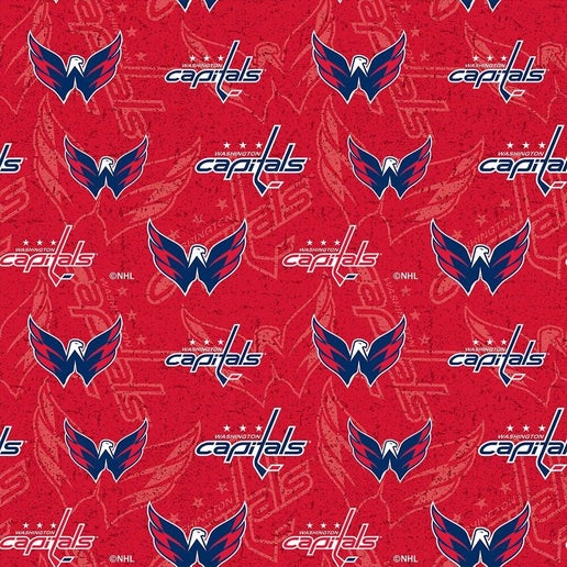 NHL Licensed Washington Capitals 1199 Cotton Fabric by the Yard