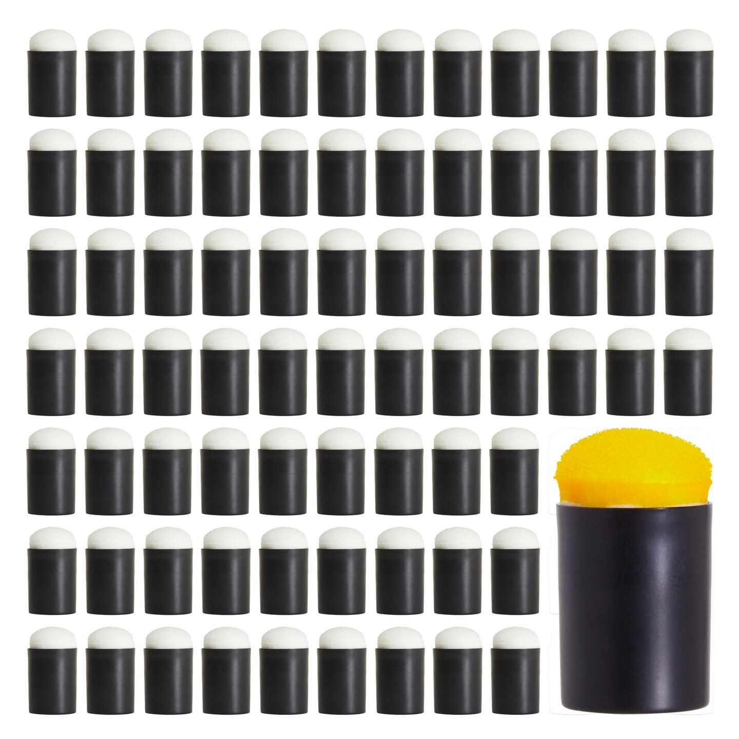 75 Pack Bulk Finger Sponge Daubers for Stamping, Painting, Watercolor, DIY Crafts (0.7 x 1.25 In)
