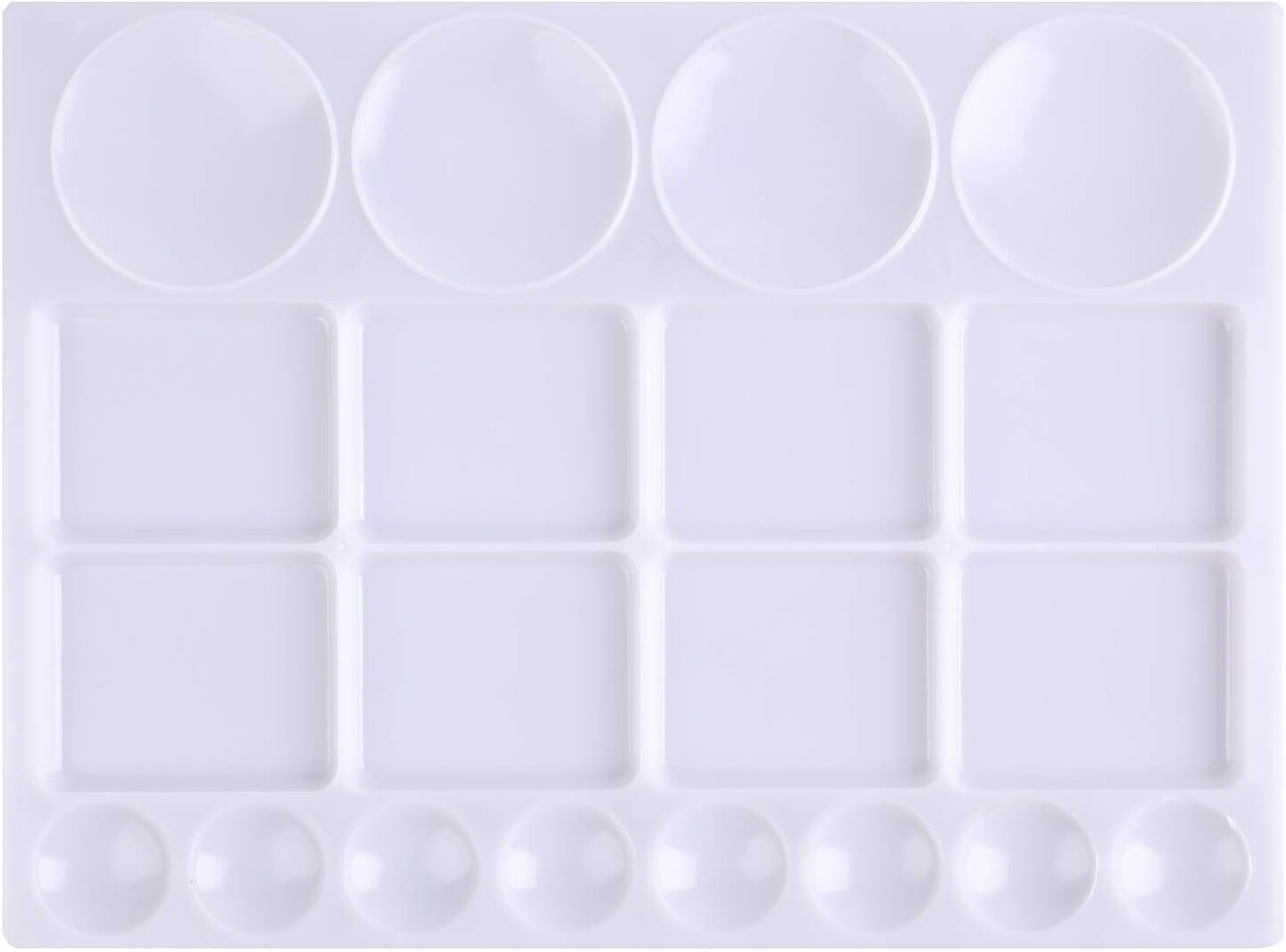 6 Pack 20-Well Palette Watercolor Paint Tray Palettes for Oil, Watercolor and Acrylic Paints