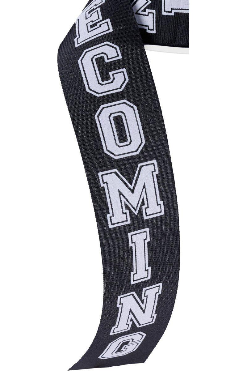1.5&#x22; Homecoming Ribbon: Black/White (100 Feet)
