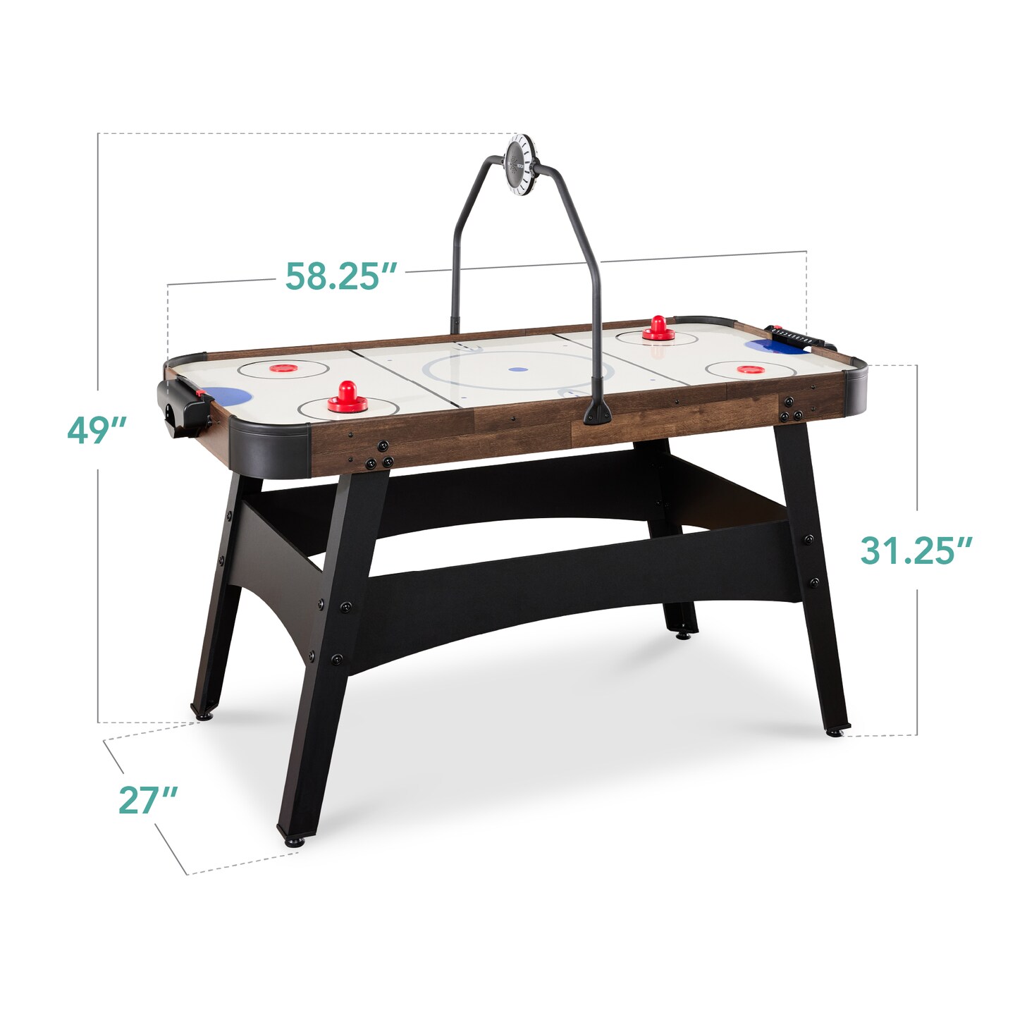 Best Choice Products 54in Air Hockey Game Table w/ LED Lights, Scoreboard, Powerful Motor