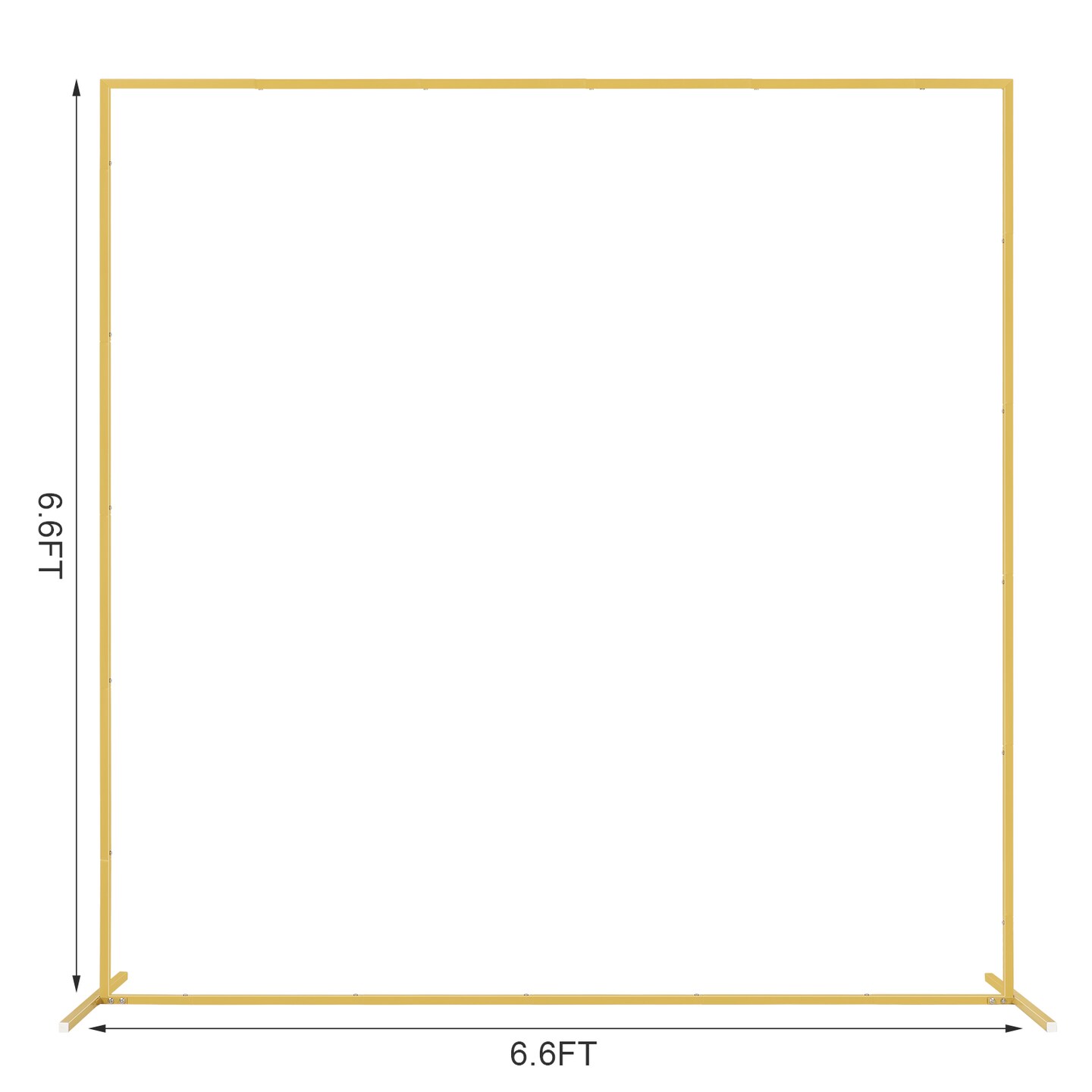 6.6FT Metal Square Backdrop Stand – Heavy Duty Balloon Arch Kit for Weddings, Parties, Photo Booth Decor (Indoor/Outdoor, Reusable, Detachable)