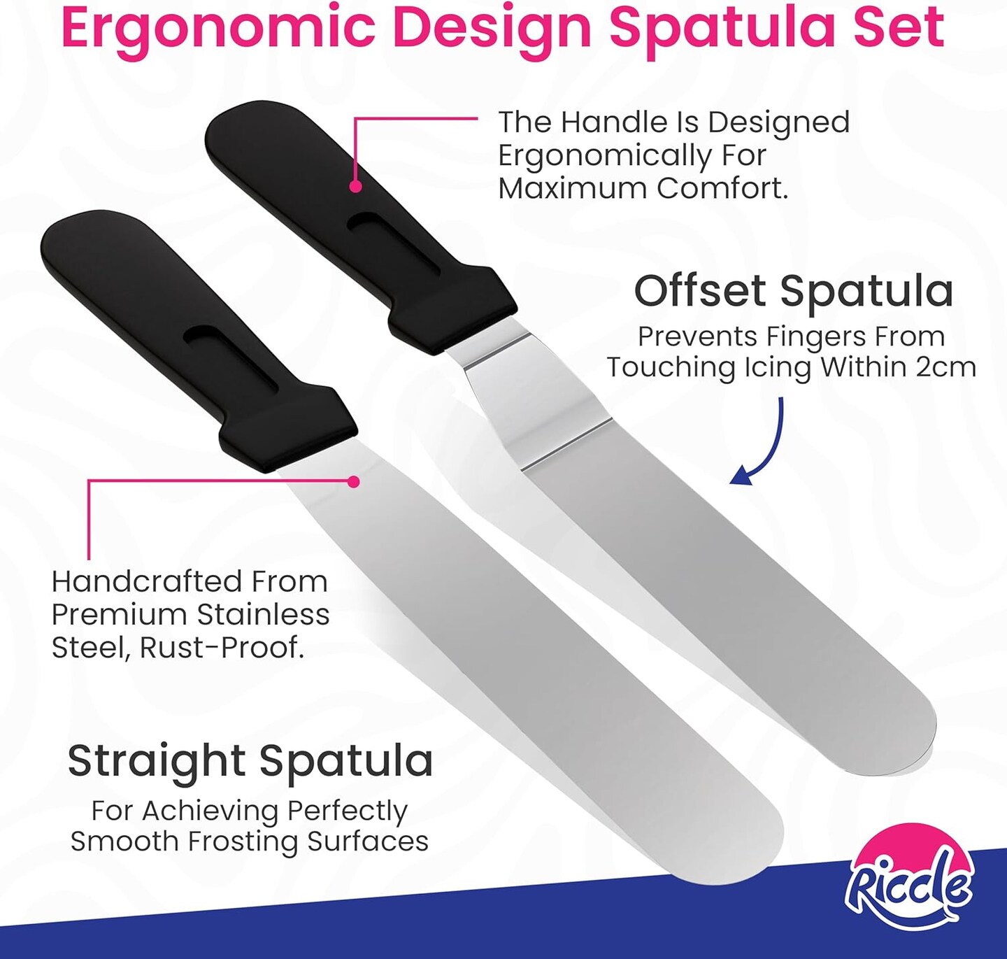 94 pcs Cake Decorating Kit with Cake Turntable - Includes 50pcs 16 Inch Disposable + 2 Reusable Piping Bags and Tips Set, 24 Icing Piping Tips, 2 Spatulas, 3 Icing Comb Scraper, 6 Cake Liners