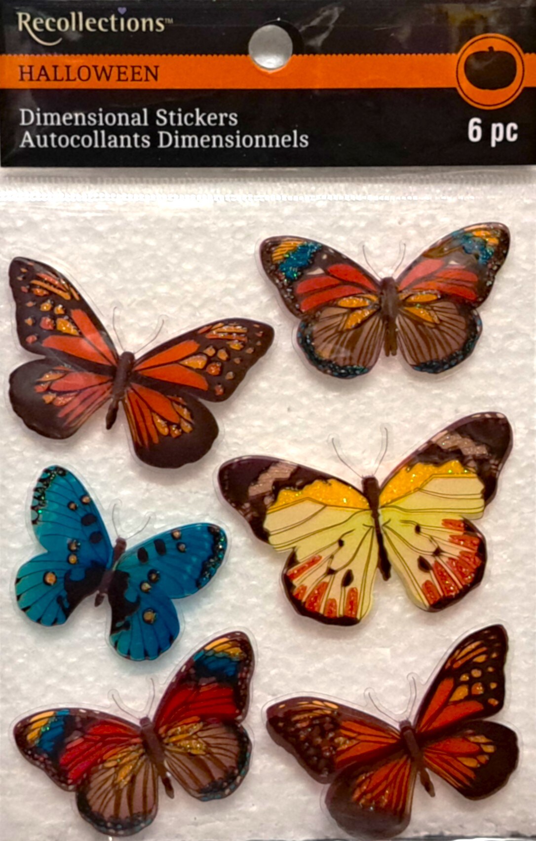 Recollections Halloween Butterflies Dimensional Stickers
