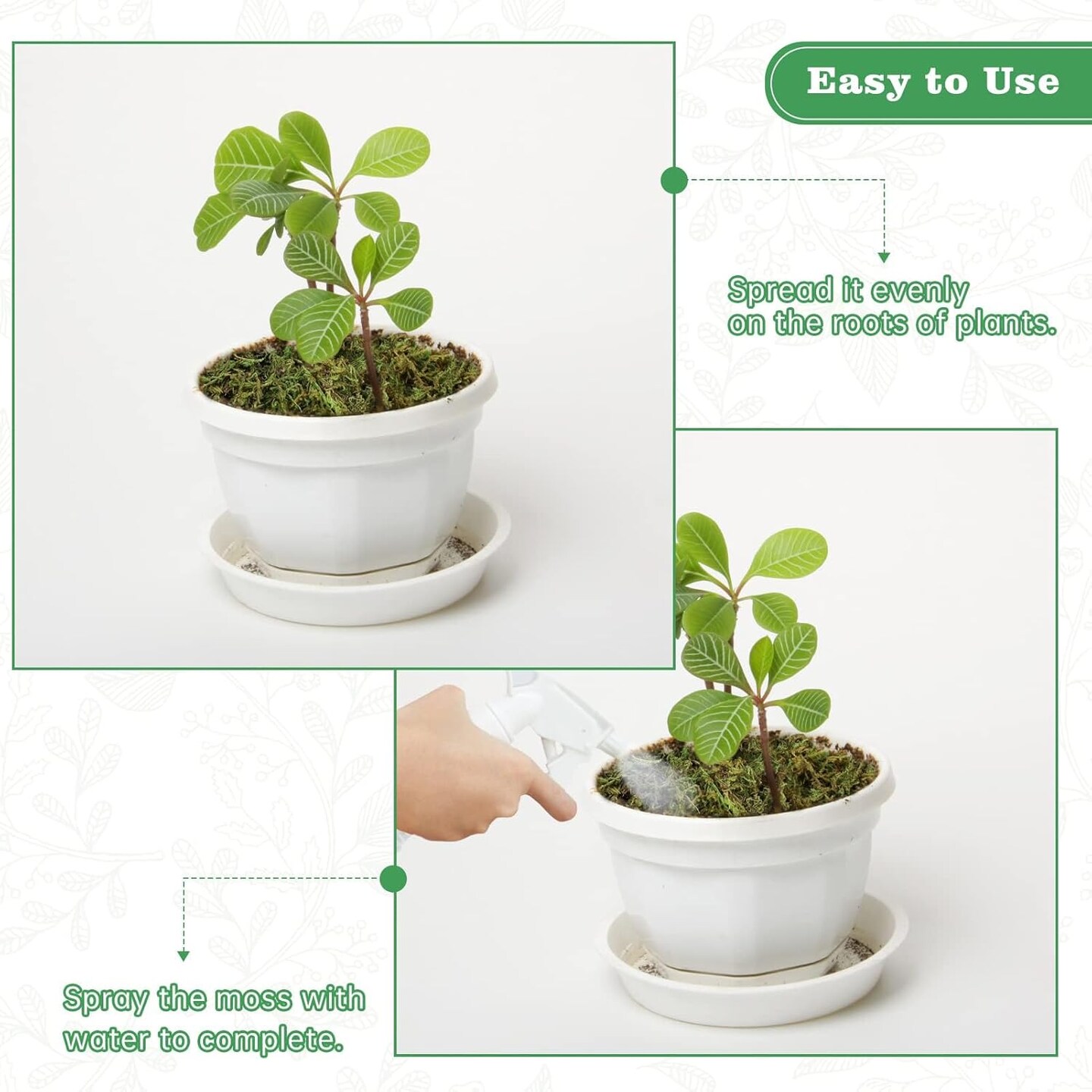 Artificial Moss for Potted Plants,Natural Fake Moss Grass Fresh Green Moss for Hamsters,Craft Moss and Greenery Bulk for Garden Wedding Decoration