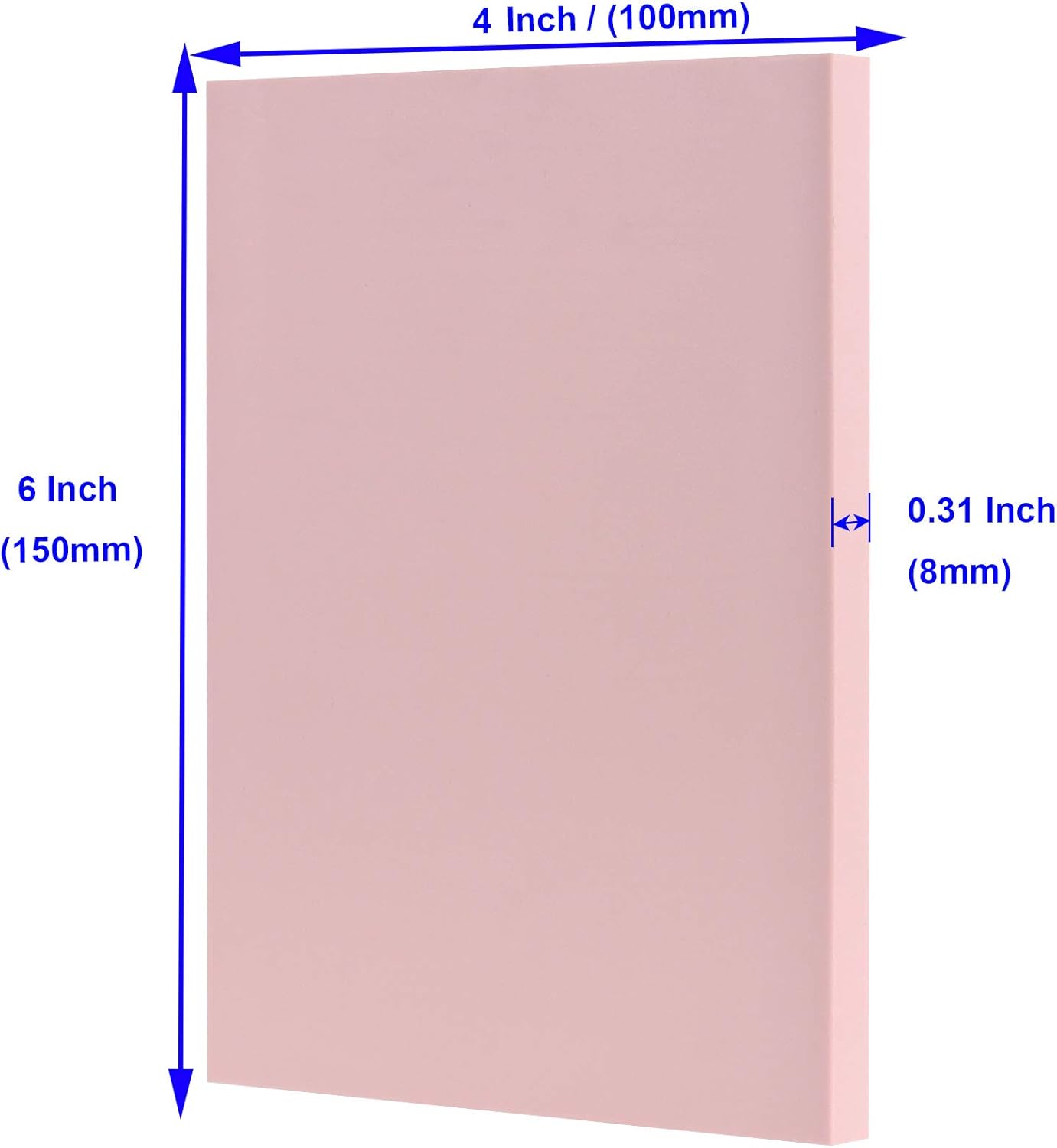 20 PCS Rubber Block Stamp Carving, 6 x 4 Inch Pink Rubber Stamp, Soft Linoleum Block, Carving Blocks for Stamps, Easy to Carve