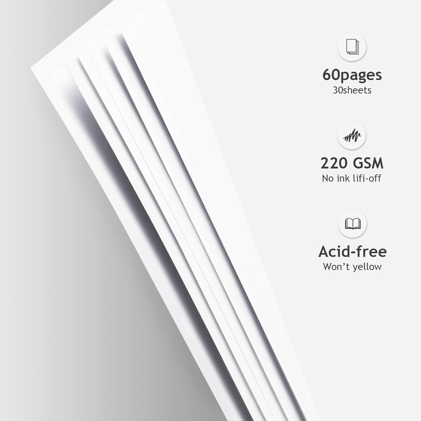 Large 3 Ring DIY Scrapbook Photo Album with 30 Plastic Sleeves 60 Pages Blank Scrapbooks