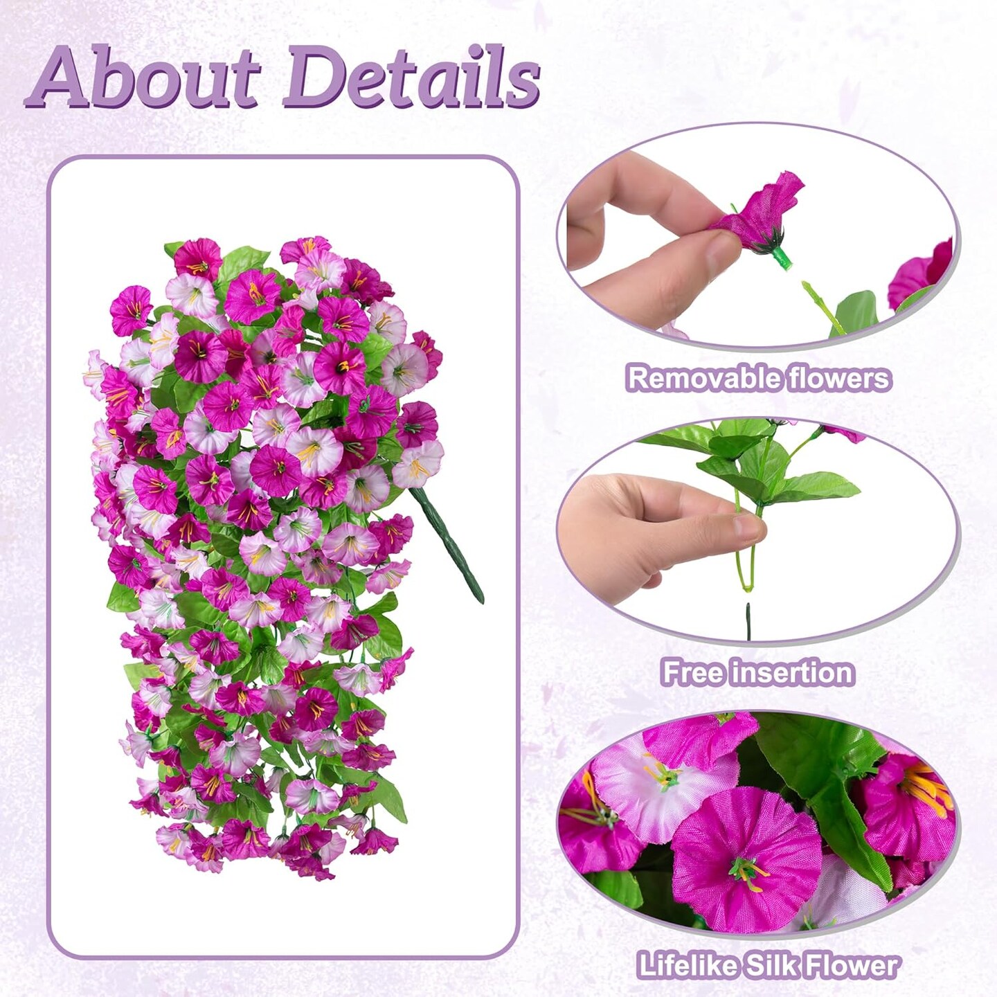 Artificial Fake Hanging Flowers Basket for Spring Decor (Double Lotus) 2.75"D x 10.6"W x 11.8"H