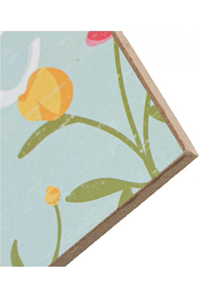 12&#x22; Wooden Sign: Welcome Floral Sign