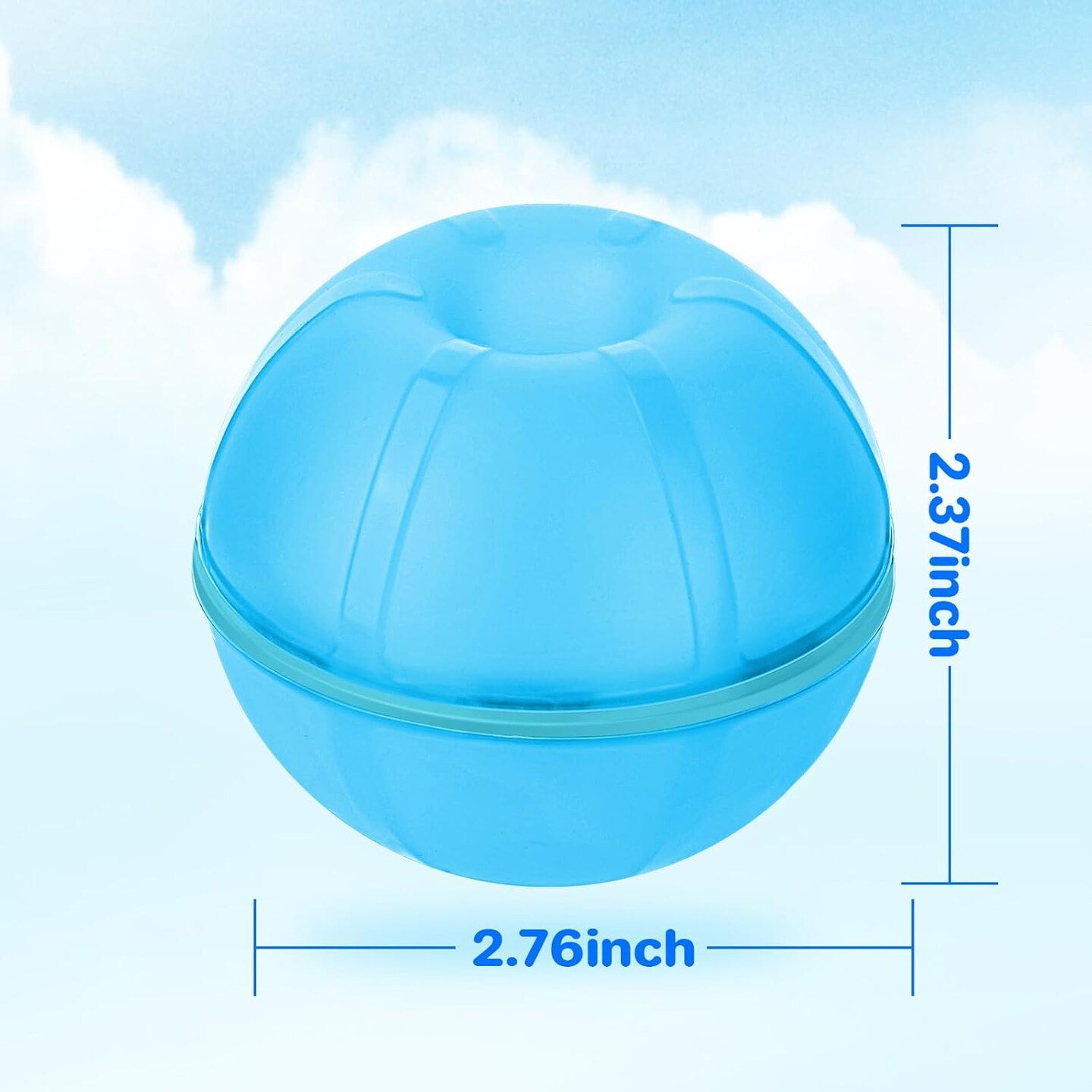 Reusable Water Balloons 6PCS, Magnetic Silicone Water Balls Quick Fill Refillable Self Sealing, Summer Water Toys for Beach, Pool, Outdoor Backyard Splash Fun Games Water Fight for Kids &#x26; Adults (6)