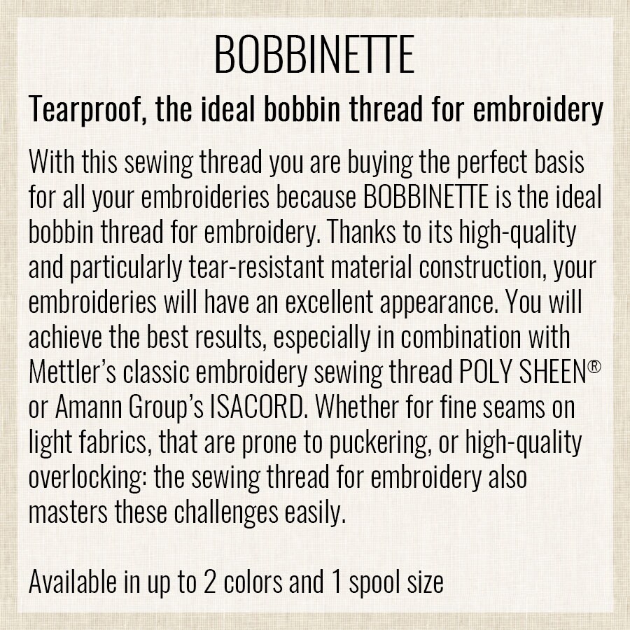White (0277-2000) | Bobbinette (1000M / 1094Y) | Mettler Thread