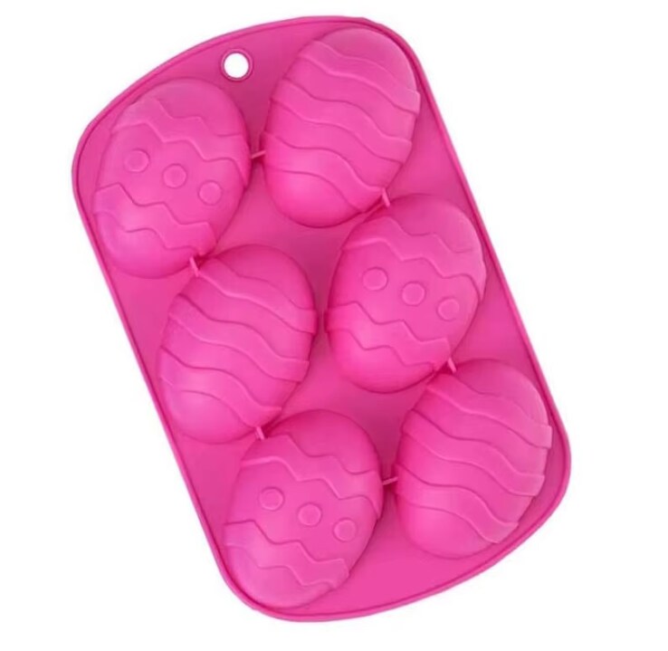 Easter Egg Shaped Silicone Mold 6 ct