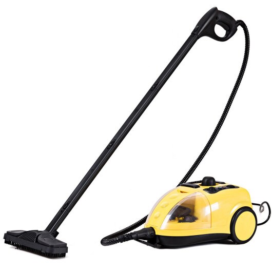 Yellow 1500W Heavy Duty Mop Multi-Purpose Steam Cleaner with 65 Ounce Water Tank