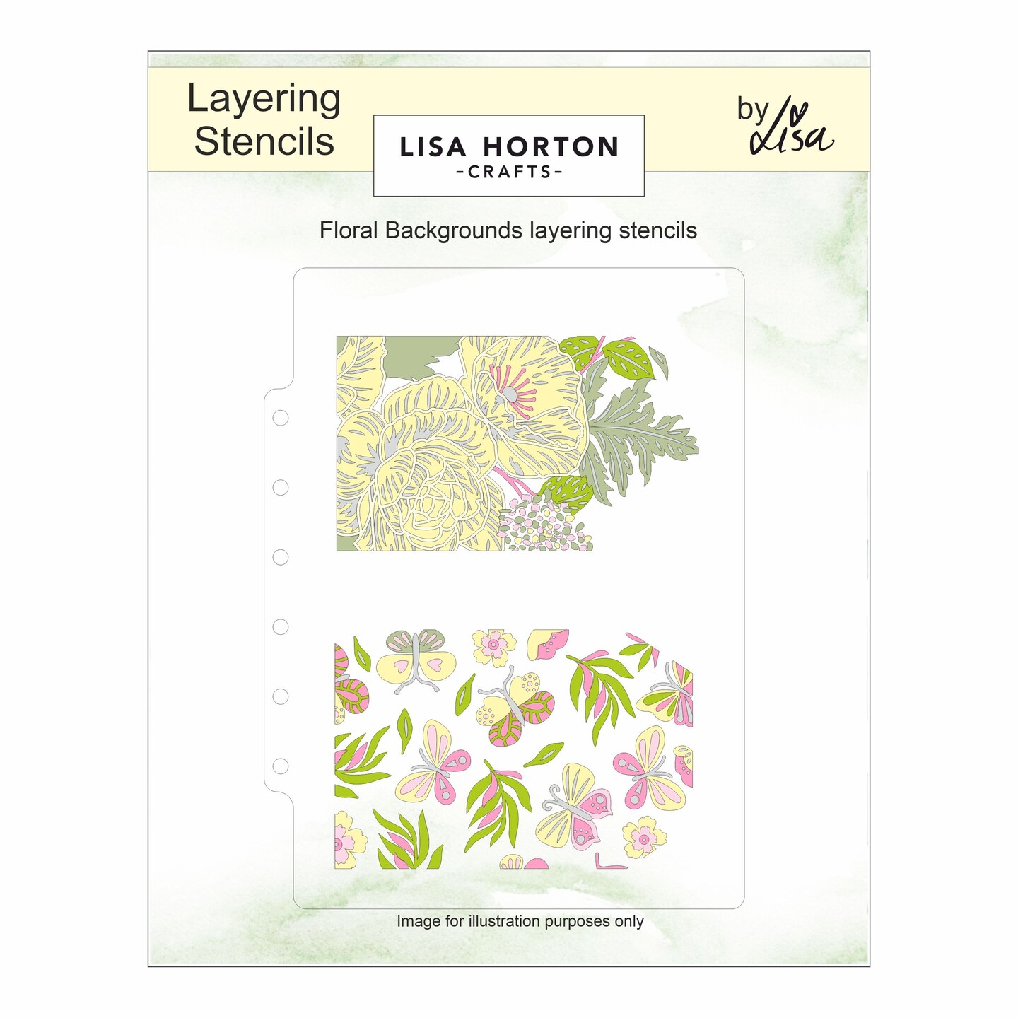 Lisa Horton Crafts Layering Stencils And Dies-Floral Background Tags