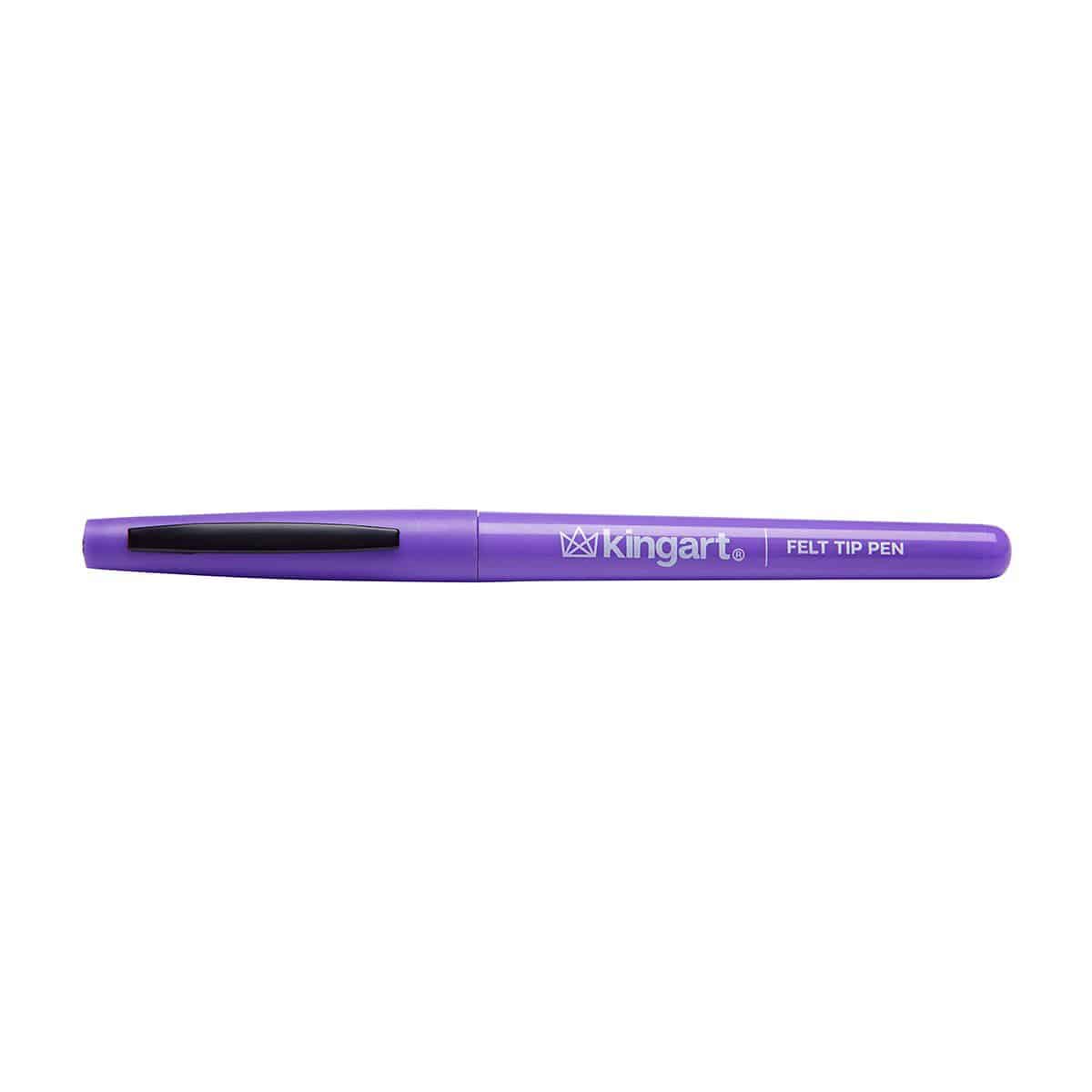 KINGART&#xAE; Felt Tip Pens, Medium Point, Set 24 Unique Bright Colors