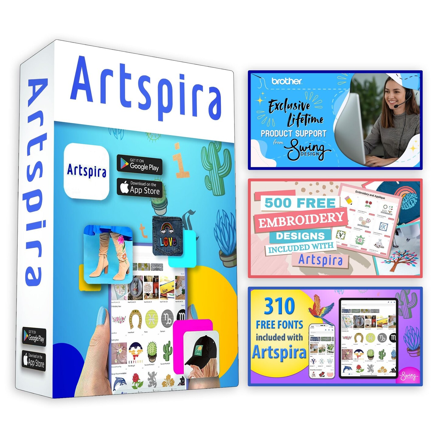 Brother PE545 Embroidery Machine with 4" x 4" Hoop & Accessories