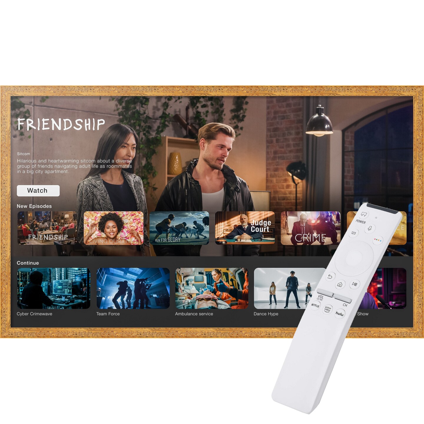 The Samsung Frame TV 65 inch TV Frame, Ornate Frame TV (Fits 2021-2025 Models)