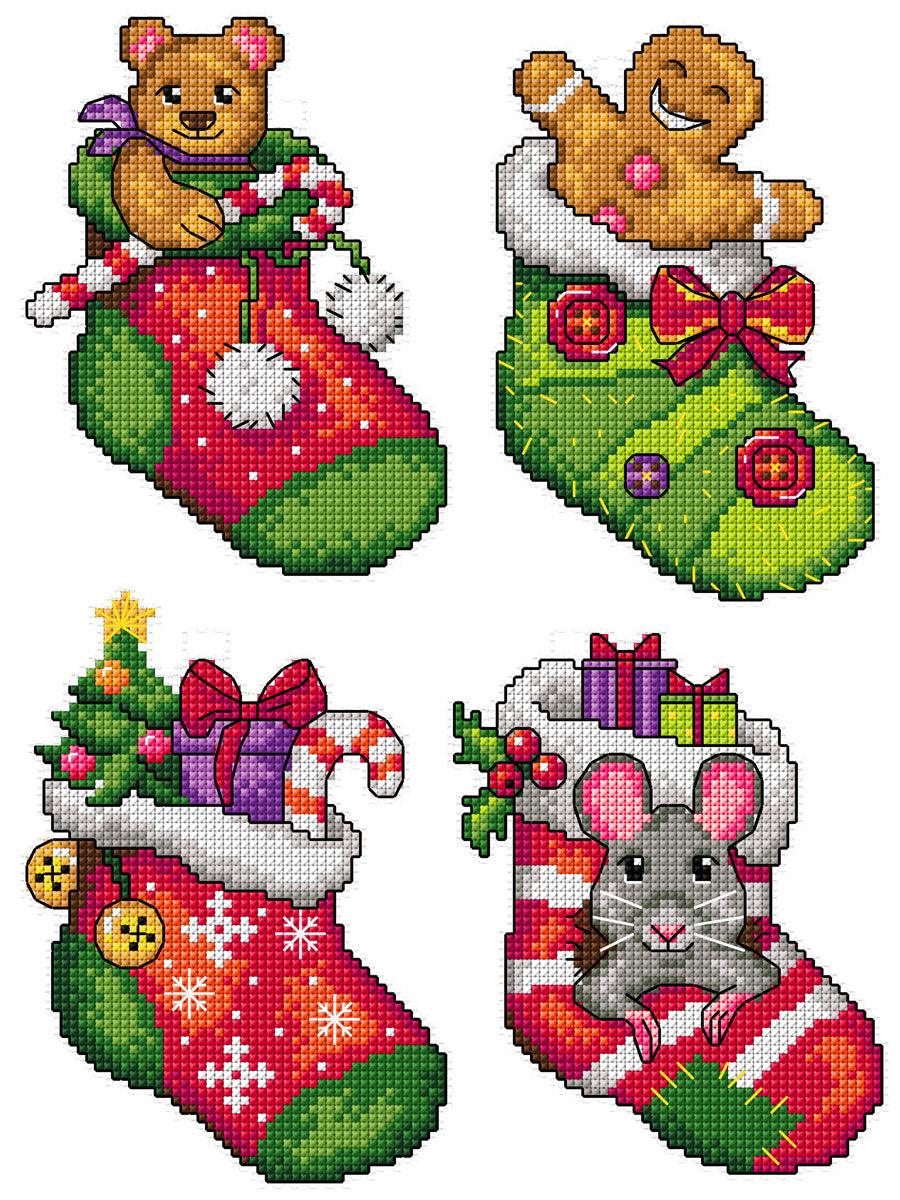 Christmas stockings Counted Cross-Stitch Kit