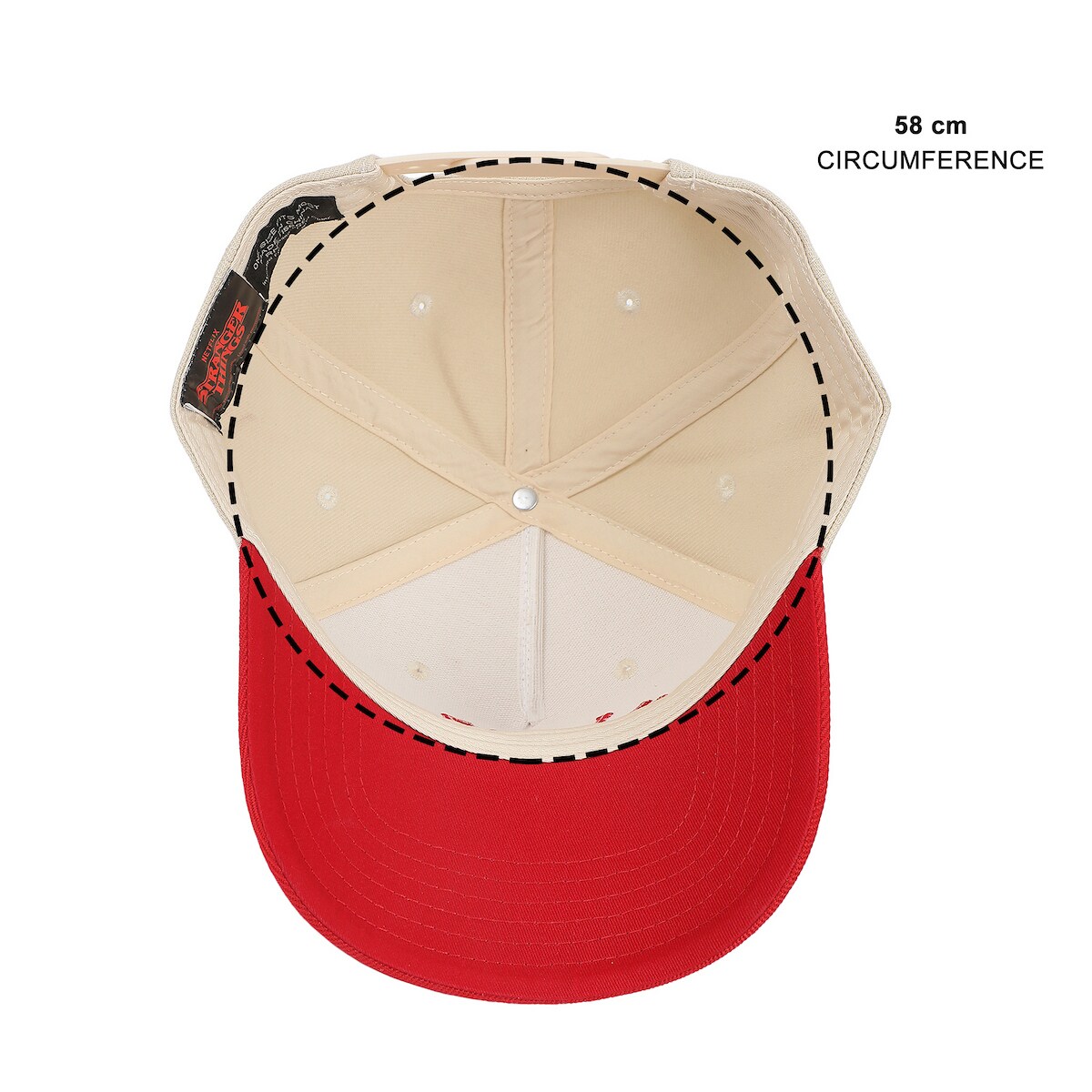 Stranger Things Hellfire Club White Polywool A-Frame Baseball Hat