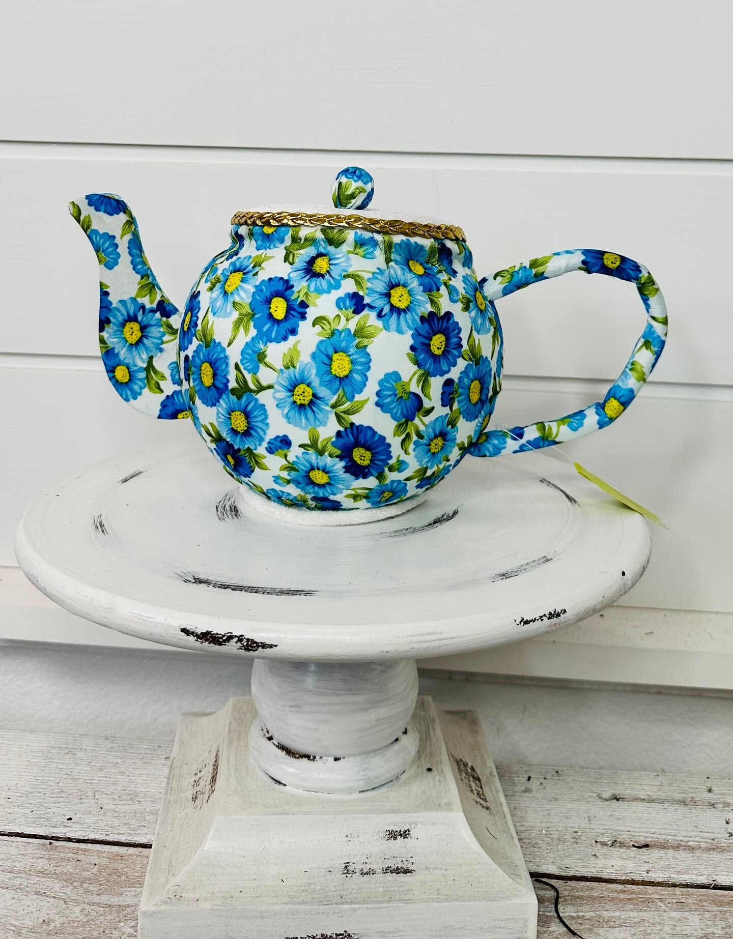 H6xW10 Blue Foam Tea Pot Ornament/Wreath Attachment: A Charming and Versatile Accent for Your Wreaths-63202BL