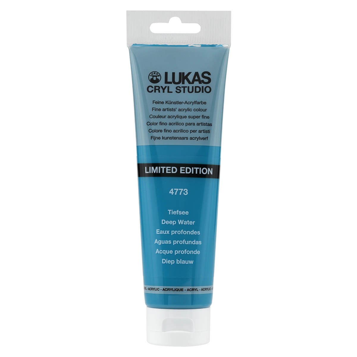 Lukas CRYL Studio Artist Acrylic Paint, Deep Water, 125 ml Tube - High Pigment Acrylic Paints for Canvas Painting, Large Scale Works - Medium-Viscosity, Water-Mixable, Fast Drying