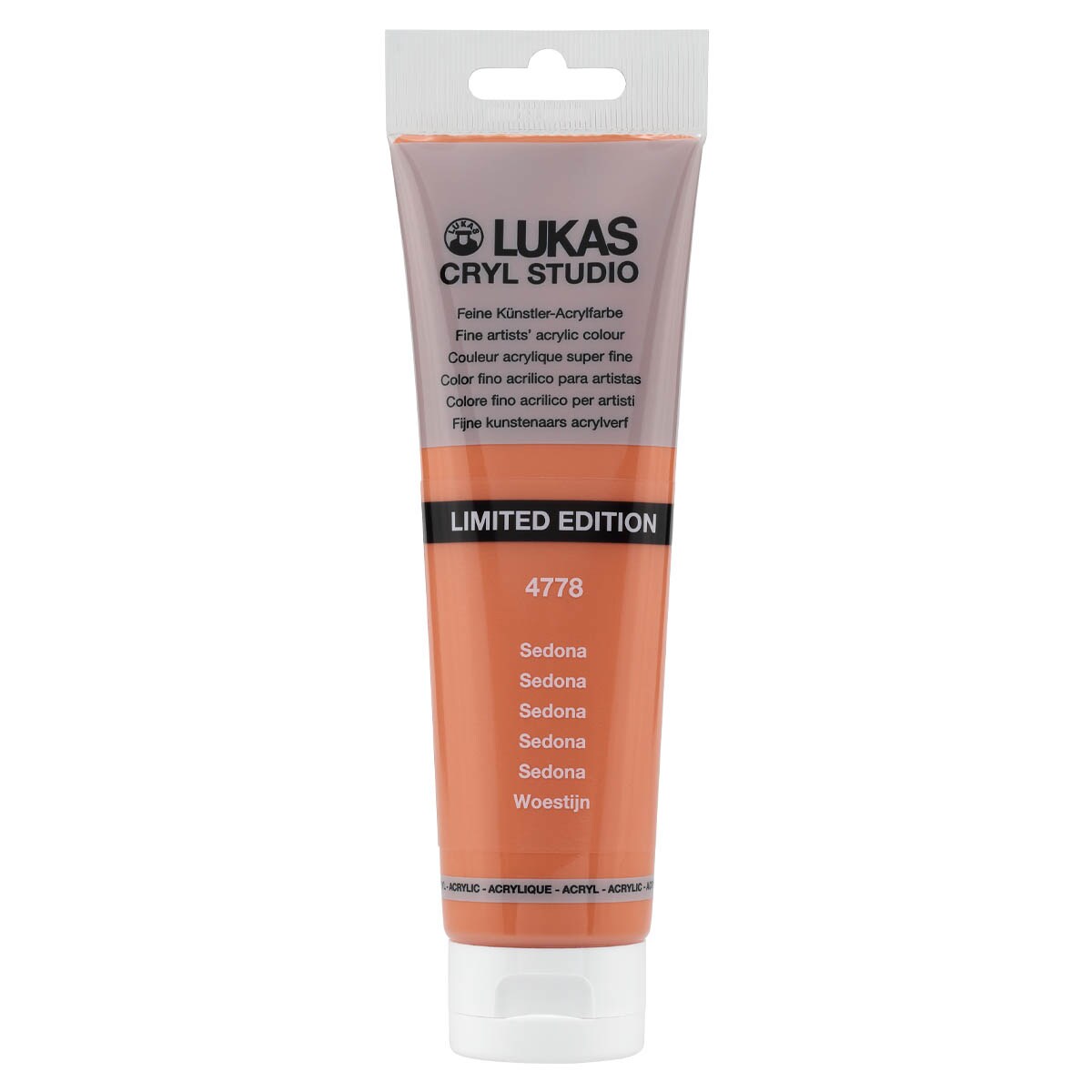 Lukas CRYL Studio Artist Acrylic Paint, Sedona, 125 ml Tube - High Pigment Acrylic Paints for Canvas Painting, Large Scale Works - Medium-Viscosity, Water-Mixable, Fast Drying