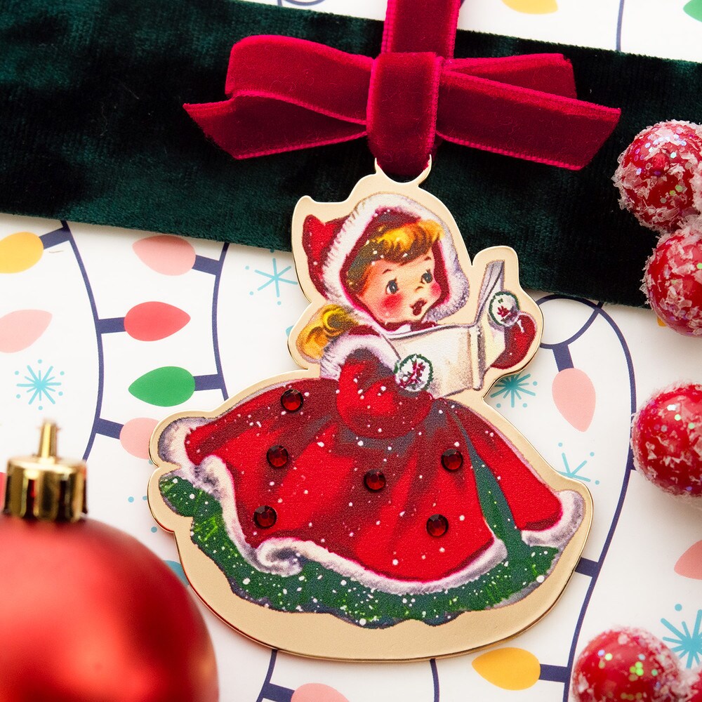 Gloria Duchin Caroler Girl Vintage Style Tree Ornament with Crystals