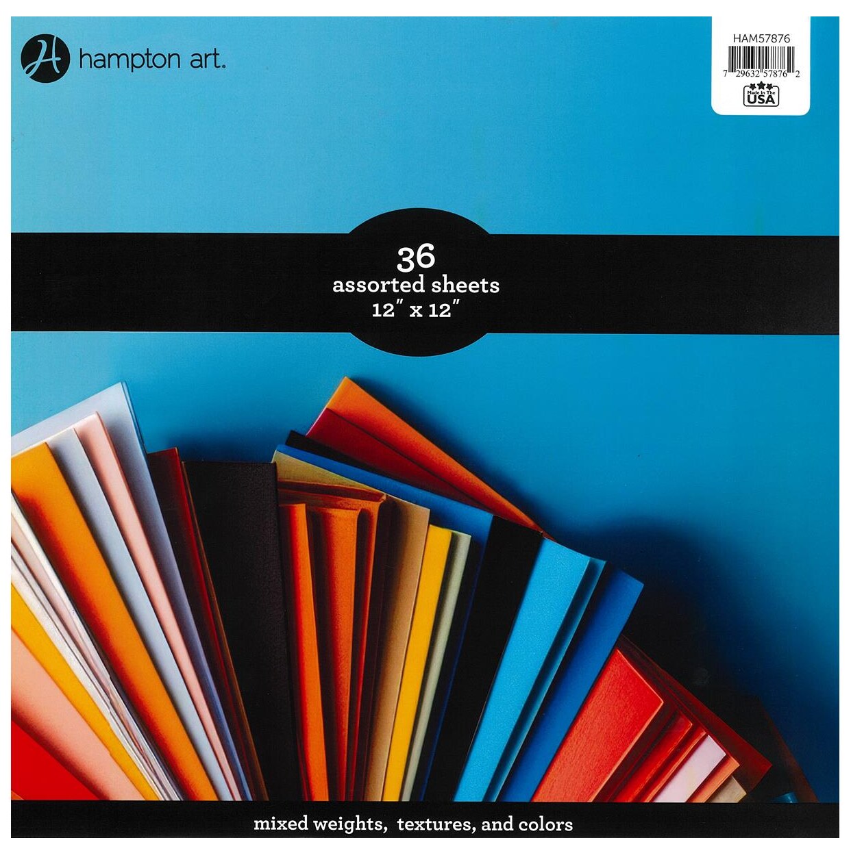 Hampton Art Cardstock Variety Pack 12 x 12 Inches, Scrapbook Cardstock Paper for Albums, Card Making and Crafts, Acid Free Lignin Free Buffered Archival Paper, 36 Sheets