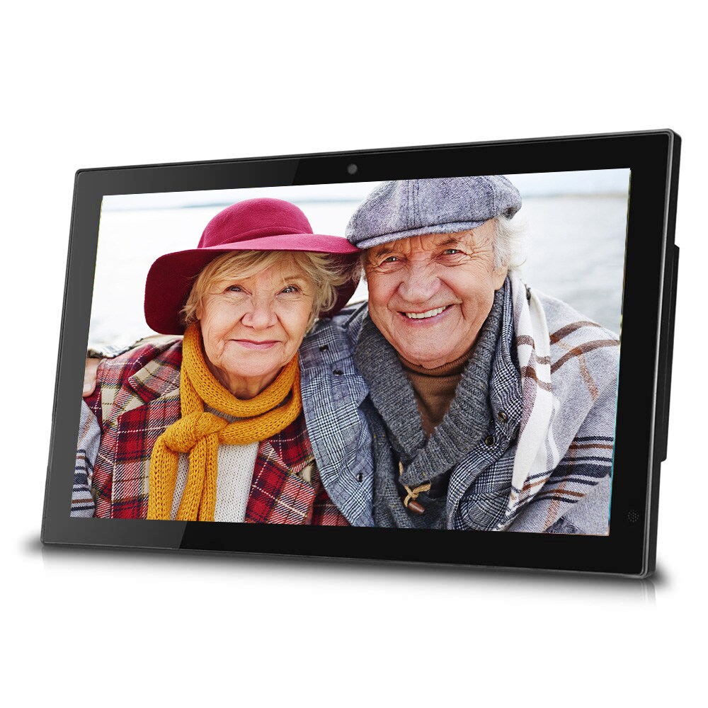 14" Wi-Fi Cloud Digital Photo Frame w/ Front Camera, Send Photos to FrameRemotely, from iPhone/Android Phone