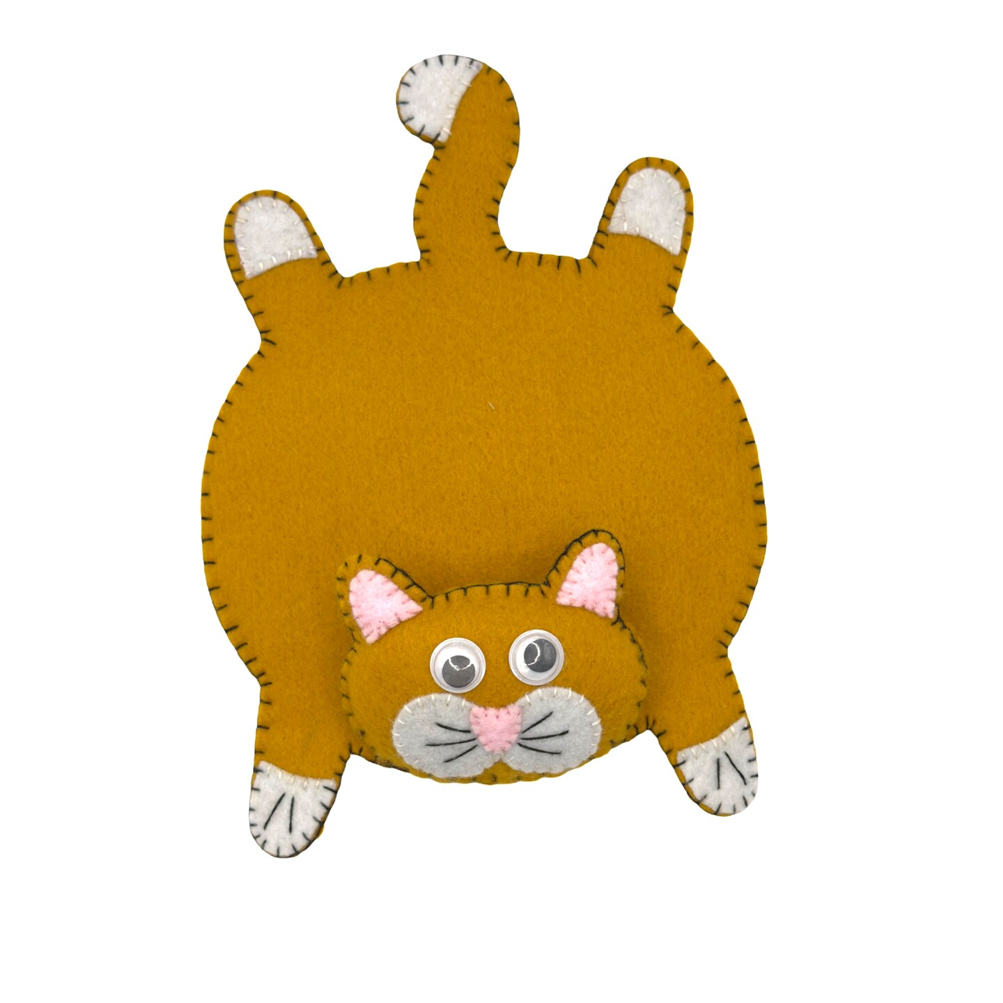 FabricLA DIY Felt Cat Coaster Kit – Beginner Sewing Craft for Ages 9+ | All Supplies Included