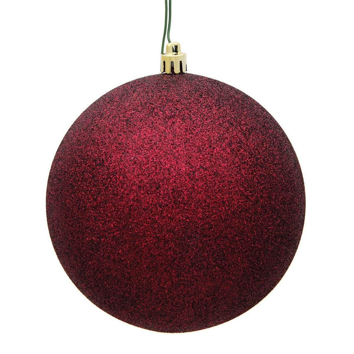 6in Burgundy Christmas Ornament Assortment (Set of 4)