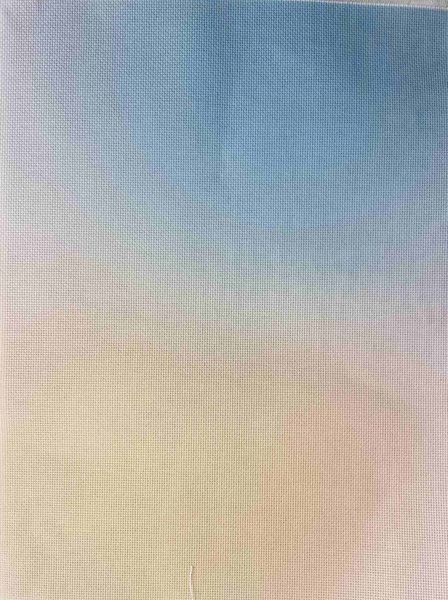 Soft Horizon Designer Printed AIDA Fabric. Canvas for embroidery with an applied background KF-1138A