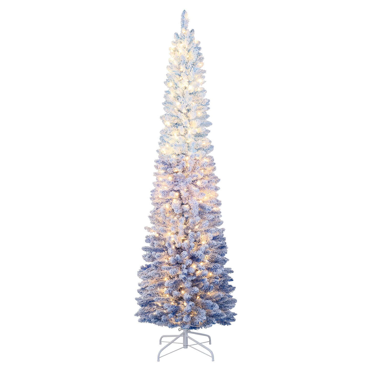 7-Foot Snow Flocked Christmas Tree With 290 LED Lights and Timer Function