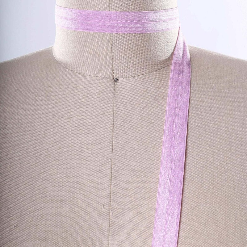 3 Yards 5/8" Baby Pink Soft Material Fold Over Elastic Trim for DIY Face Masks