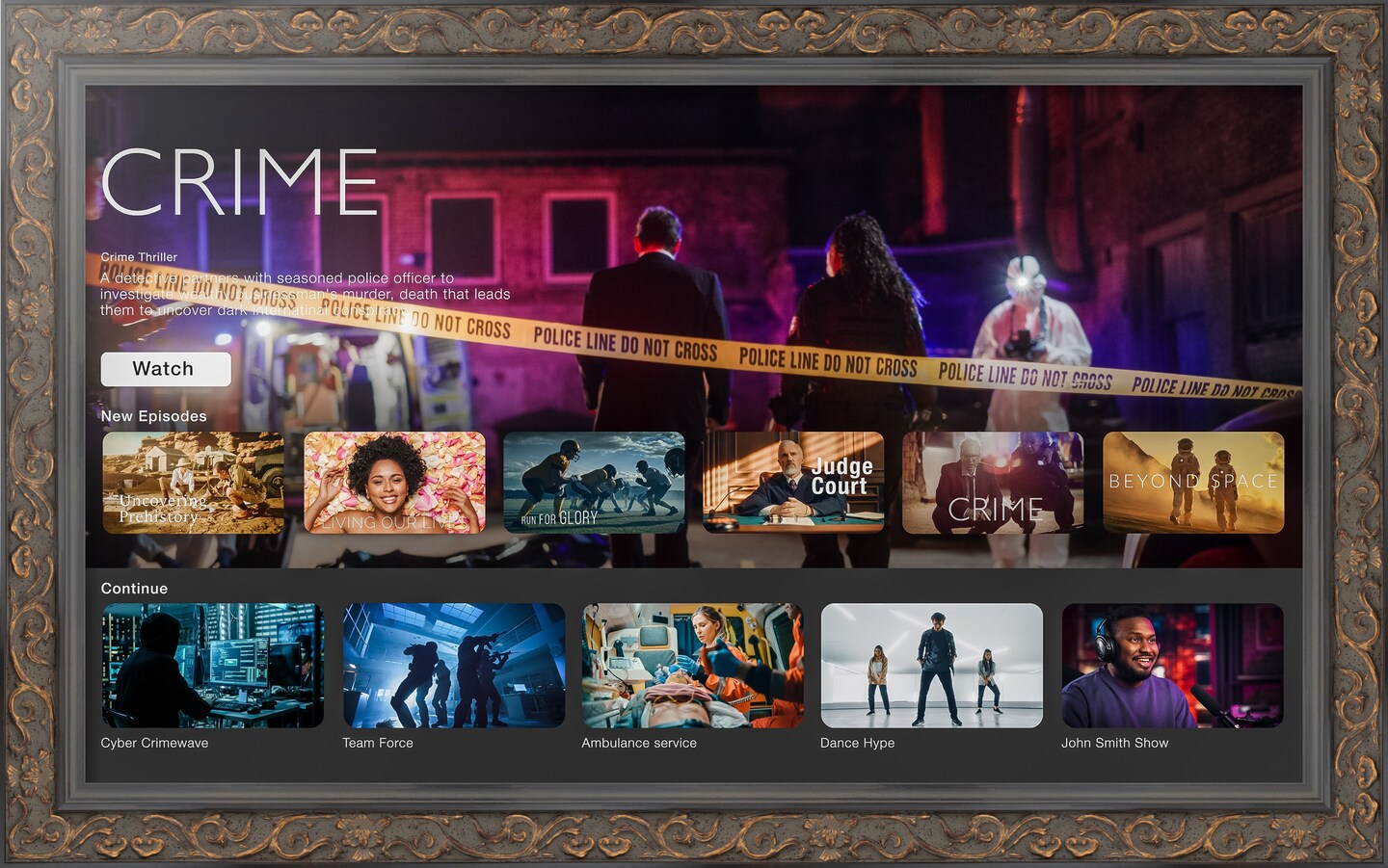 The Samsung Frame TV TV Frame, Ornate Frame TV (Fits 2021-2025 Models)