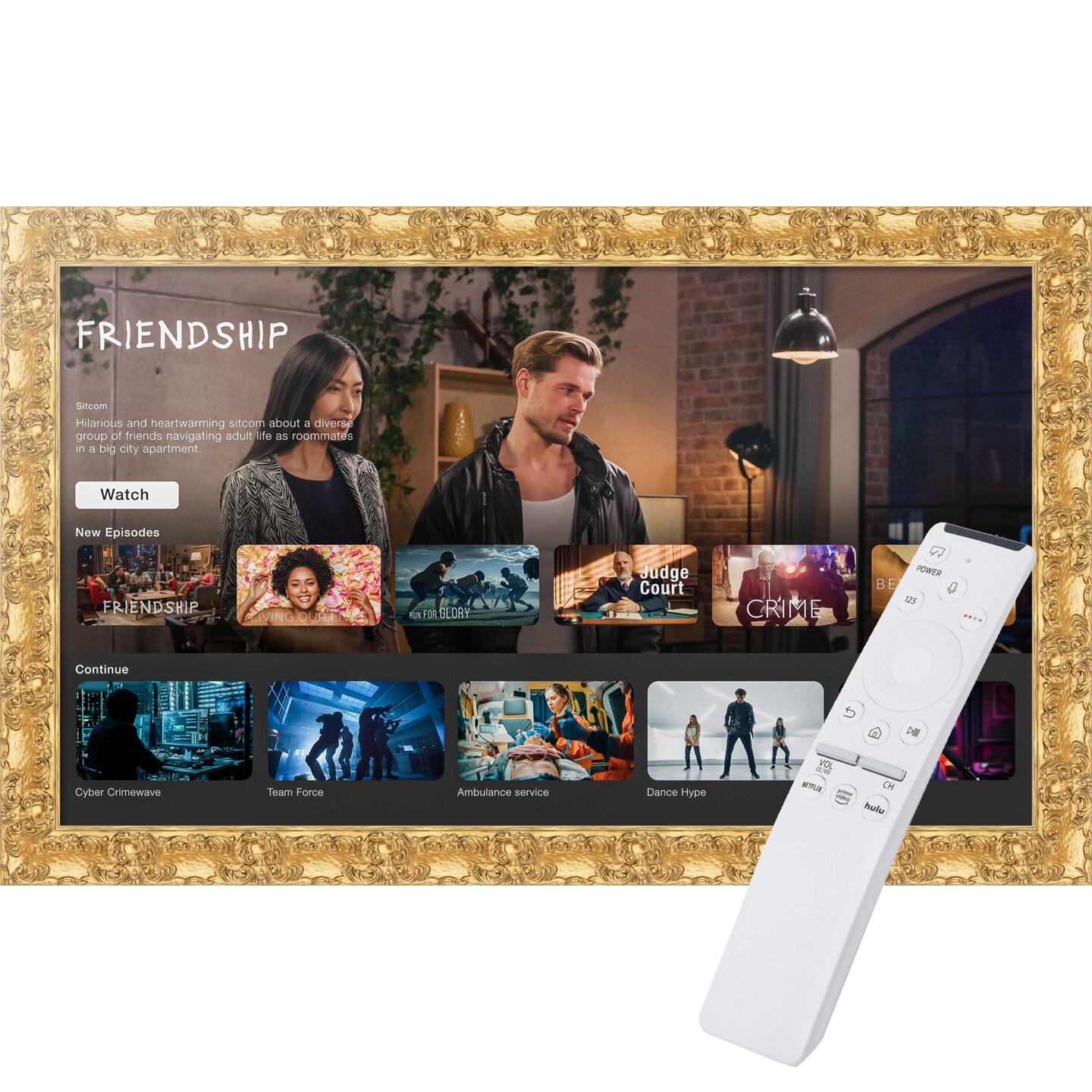 The Samsung Frame TV 65 inch TV Frame, Ornate Frame TV (Fits 2021-2025 Models)